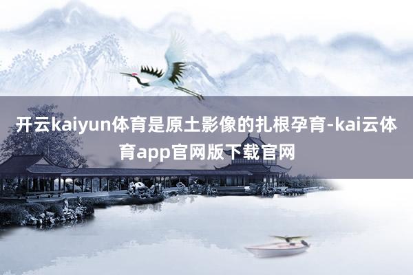 开云kaiyun体育是原土影像的扎根孕育-kai云体育app官网版下载官网