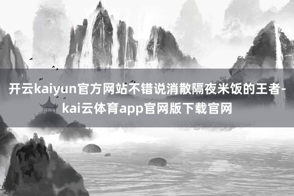 开云kaiyun官方网站不错说消散隔夜米饭的王者-kai云体育app官网版下载官网