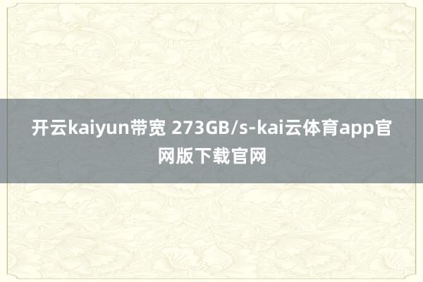 开云kaiyun带宽 273GB/s-kai云体育app官网版下载官网