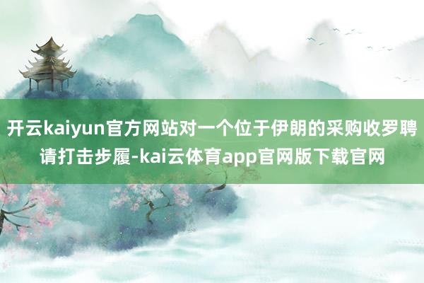开云kaiyun官方网站对一个位于伊朗的采购收罗聘请打击步履-kai云体育app官网版下载官网