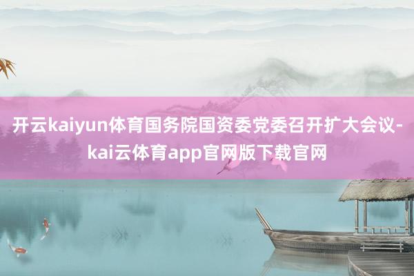 开云kaiyun体育国务院国资委党委召开扩大会议-kai云体育app官网版下载官网