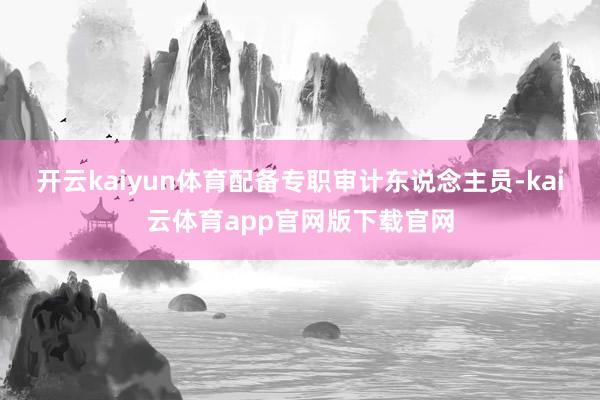 开云kaiyun体育配备专职审计东说念主员-kai云体育app官网版下载官网