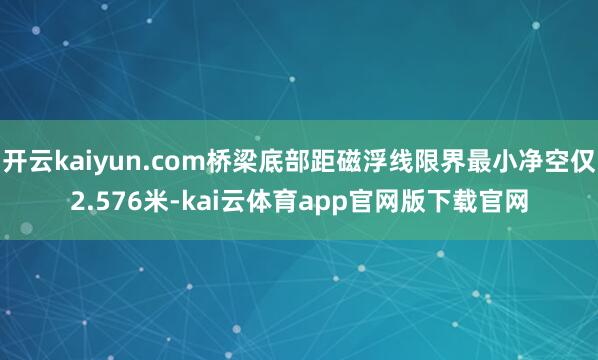 开云kaiyun.com桥梁底部距磁浮线限界最小净空仅2.576米-kai云体育app官网版下载官网